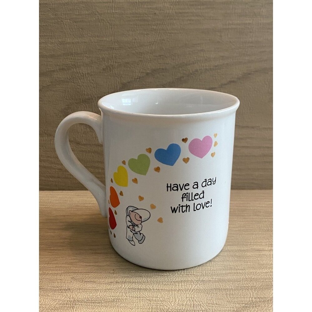 Vtg Hallmark Mug Mates Rainbow Hearts Stars Painter Coffee Cup Mug 1983 Hallmark - Picture 3 of 7